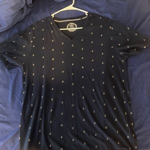 Denim flower sz large dark blue tshirt